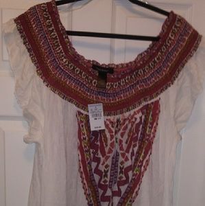 Ashley Stewart gauze blouse